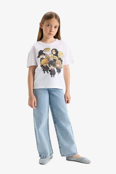 DeFacto Girl Harry Potter Relax Fit Crew Neck Short Sleeve T-Shirt E4411A825Sm