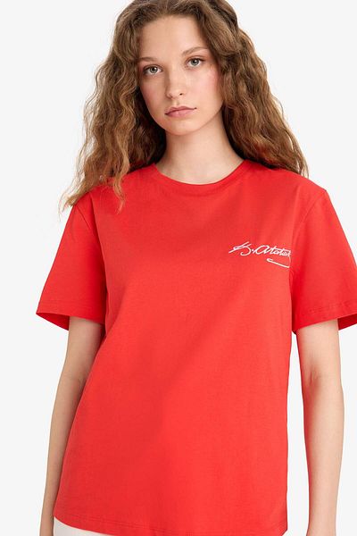 DeFacto T-Shirt - Red - Regular fit