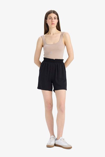 DeFacto Paperbag High Waist Wide Leg Belmando Shorts T0883Az25Sm