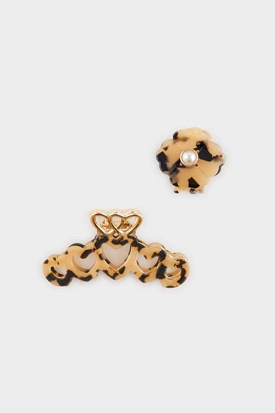 DeFacto Women's 2-Piece Leopard Patterned Latch Buckle F0761Axns