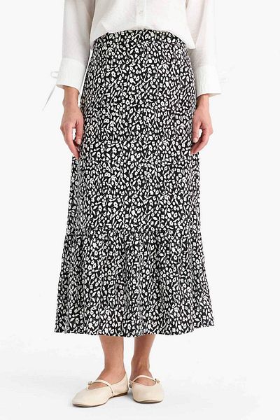 DeFacto Floral Patterned Maxi Skirt B2426Ax25Sm