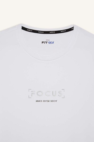 DeFacto Fit Standard Fit Crew Neck με εμπριμέ ελαστικό ύφασμα αθλητικό κοντομάνικο μπλουζάκι C9268ax25sm