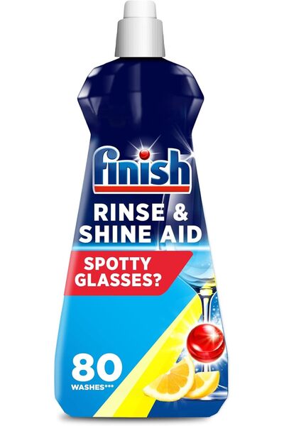 Finish | مساعد شطف منظف غسالة الأطباق فينيش | ليمون | 400 مل | لتنظيف مثالي و...