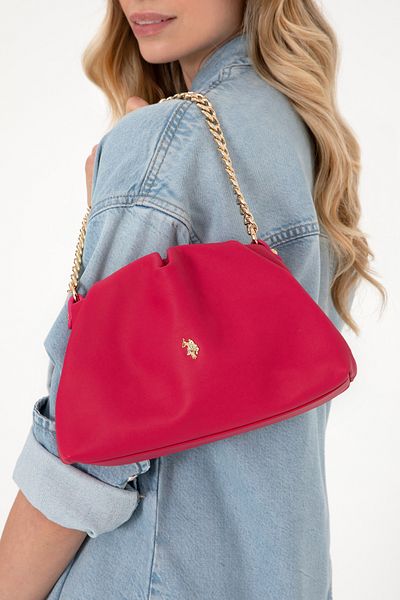 U.S. Polo Assn. Women's Fuchsia Lambskin Handbag 50318231-Vr023