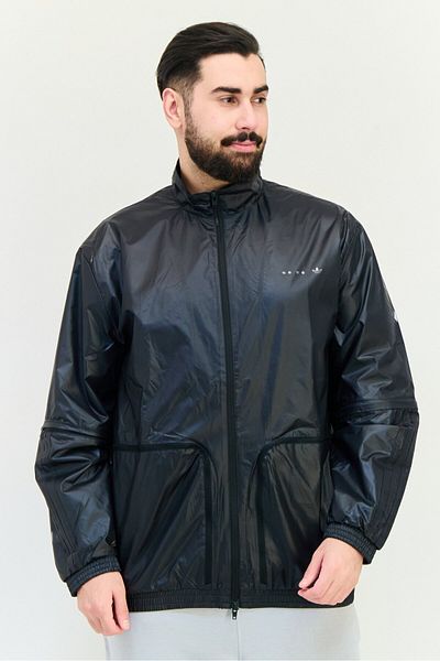 adidas Men Utility Fit Brand Logo Training Track Jacket, Black