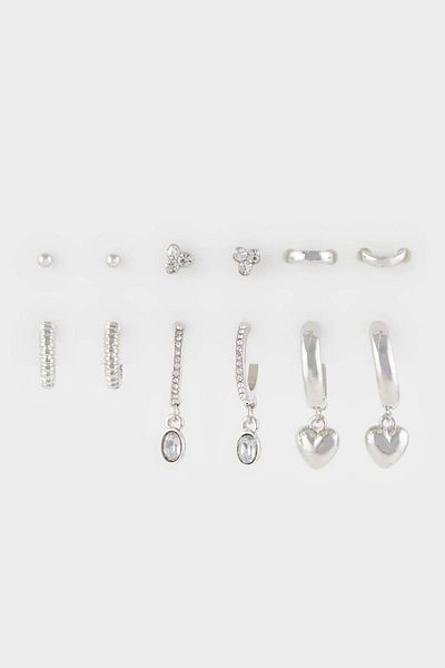 DeFacto Women's 6-Piece Gold Earrings E9076Axns