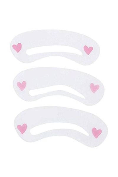 Beauty Eyebrow Styling Stencil Set of 3 Pieces Transparent/White