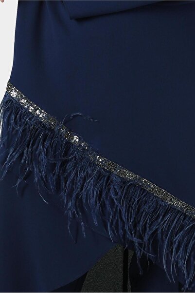 Alvina Σετ δύο παντελονιών με λεπτομέρειες από πέτρα και πούπουλα - 30204