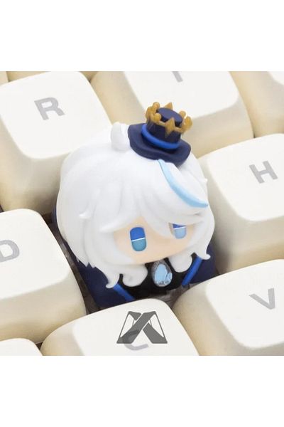 Choice Furina Anime Keycaps Cute Resin Keycap Cherry Profile Custom Artisan Keycaps for Mechanical Keyboard