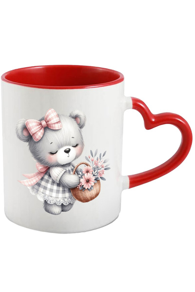 StoryGift Romania Cana cu o ursoaica imbujorata | ilustratie | tine un cosule...
