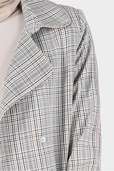 Alvina Kuşaklı Ekose Trençkot 10596