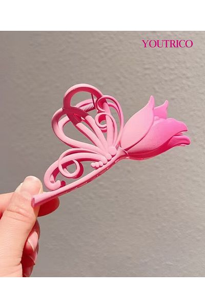 Youtrico Hair Clips Sweet And Cute Gradient Matte Tulip Design