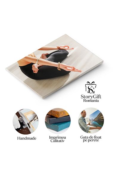 StoryGift Romania Tablou Canvas: Yoga Si Echilibrul Interior - Energie, Armonie, Meditatie