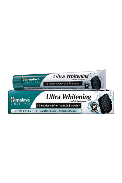 Himalaya Ultra Whitening Herbal Toothpaste 75 ml Brightens Teeth, Fights Plaque & Freshens Breath Naturally
