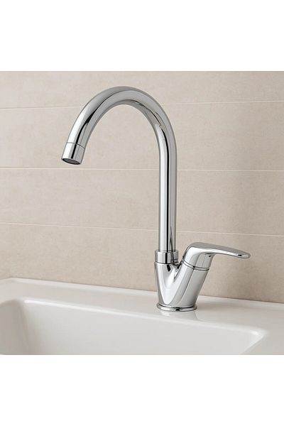 Sardıcı Kitchen Sink Faucet Guaranteed Double Water Inlet 360 Degree Rotating Top Pipe