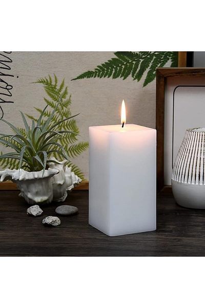 Generic Vanilla Scented Candle with White Color Made from Natural Plant Extracts - 10 × 5 cm (Single Piece)