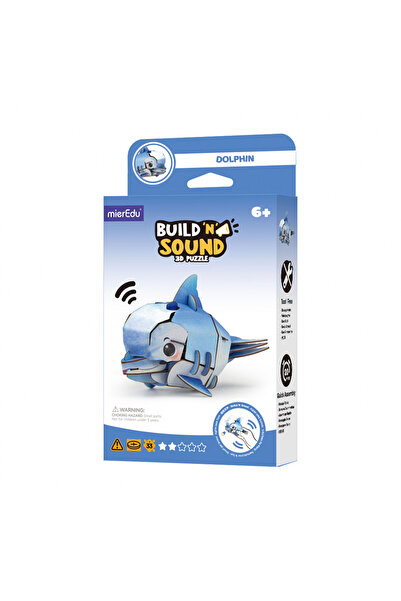 Mieredu Puzzle 3D cu sunete - Delfin, Build 'n' Sound