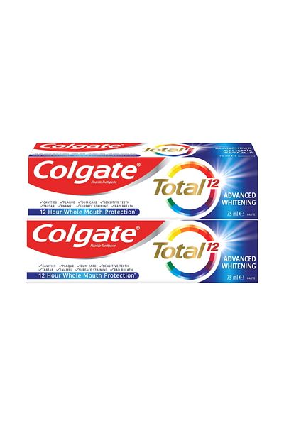 Colgate Total 12 Advanced Whitening Toothpaste 2 x 75 ml