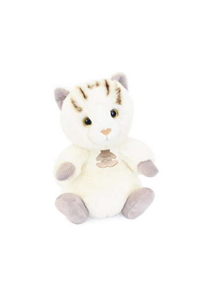 Histoire d'Ours Мека плюшена играчка - Котка, 20 см, бяла