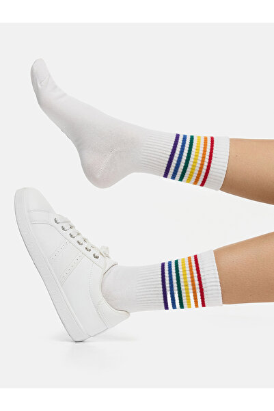 NUR DIE Freizeitsocken Good Vibes Motiv Statement Socken Tennissocken Strumpf...