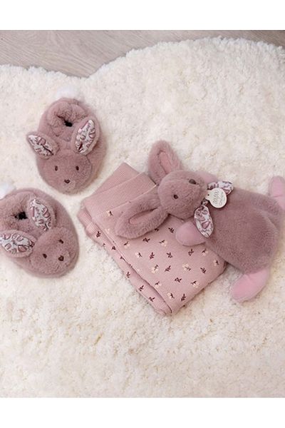 Doudou et Compagnie Doudou® Bunny - Booties and Plush Toy Set, Pink
