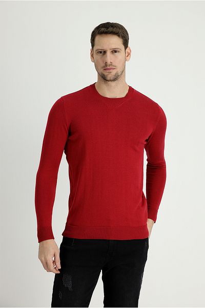 Kiğılı Crew Neck Slim Fit Slim Fit Cotton Knitwear Sweater