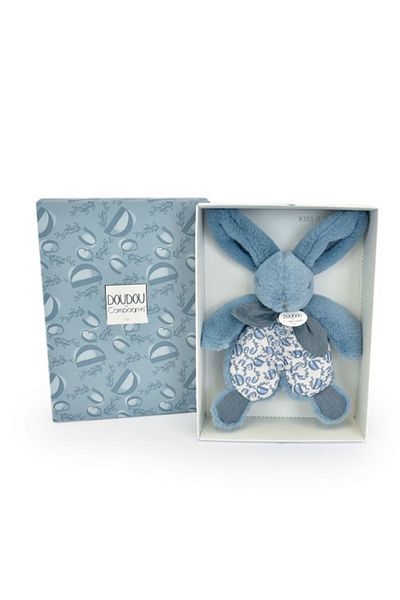 Doudou et Compagnie Doudou® Bunny - plush toy, 18 cm, blue