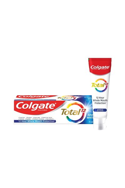 Colgate Total 12 Advanced Whitening Toothpaste 2 x 75 ml