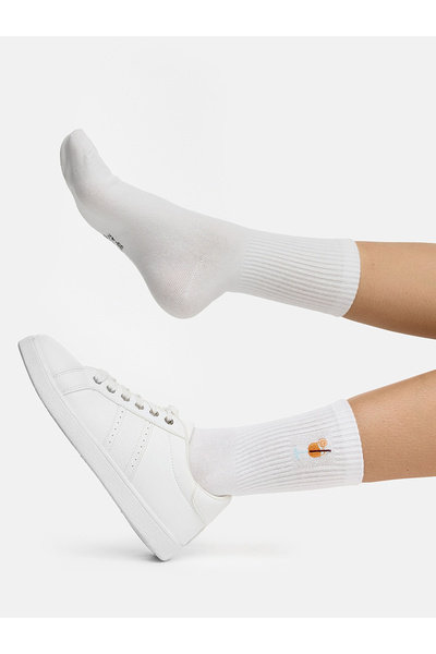 NUR DIE Freizeitsocken Good Vibes Motiv Statement Socken Tennissocken