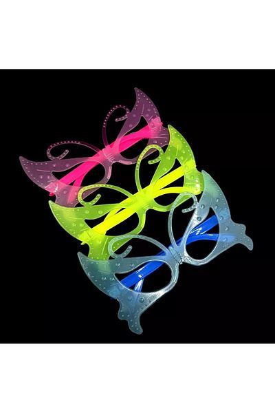 Skygo Phosphorescent Butterfly Model Glow Party Glasses That Burn in the Dark Glasses 12 Pieces