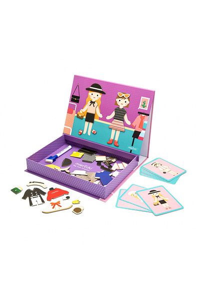 Mieredu Joc puzzle magnetic de arta si asociere - Imbracaminte