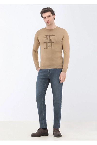 Kip Camel Hair Crew Neck Wool Blended Sweater