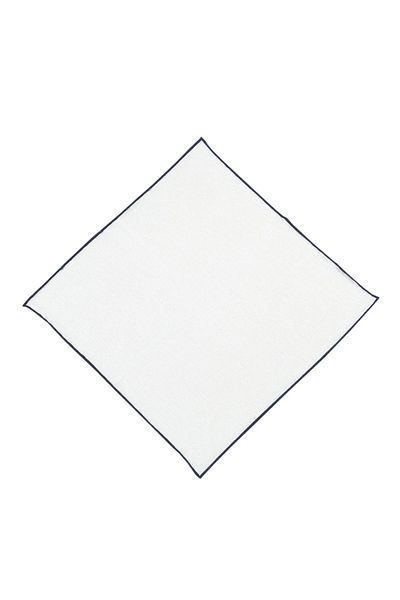 Kip 100% Linen Navy Blue Handkerchief