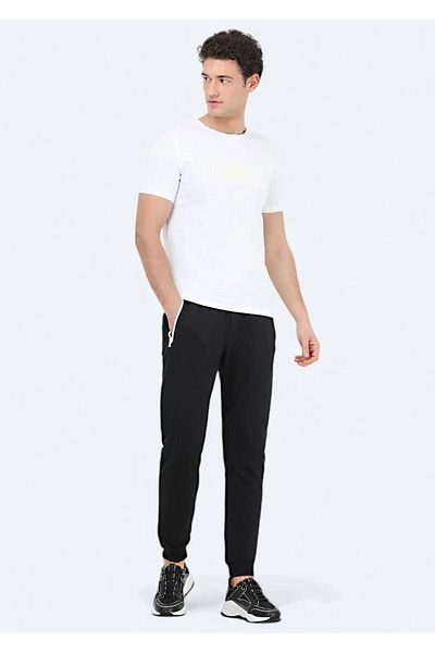 Kip White Printed Crew Neck 100% Cotton T-shirt