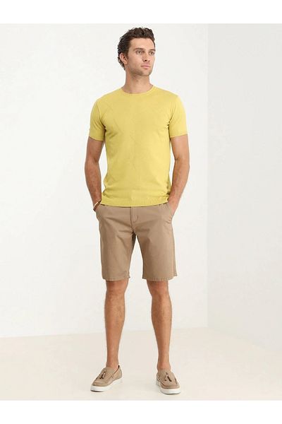 Kip Crew Neck Jacquard Mustard Knitwear