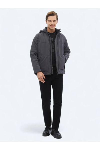 Kip Gray Woven Coat
