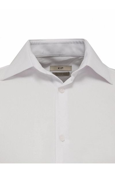 Kip Cămașă clasică, albă, slim fit, din amestec de bumbac
