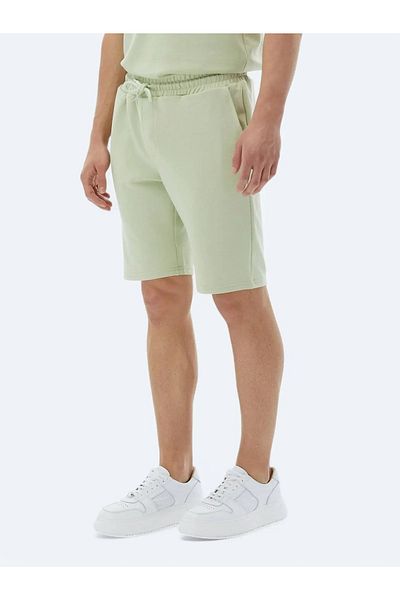 Kip Ανοιχτό πράσινο Casual Βερμούδες - Απλό πλεκτό Jogging Fit