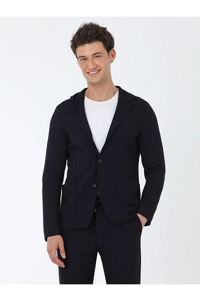 Kip Navy Blue Modern Fit Straight Suit