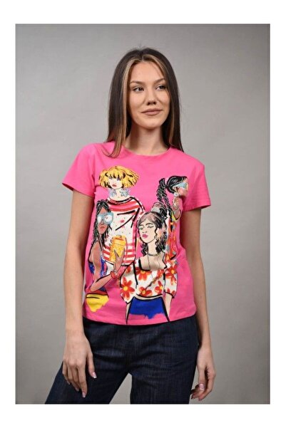 Cocco Rossa TRICOU FOUR GIRLS APLICATII STRASURI ERICE Roz M-L