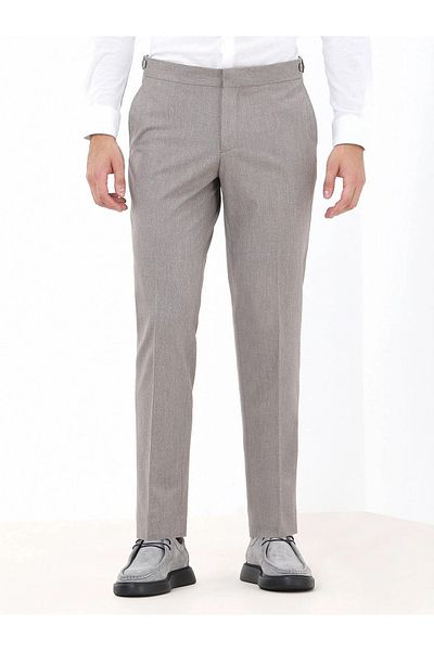 Kip Camel Hair Plain Woven - Fitted Classic Trousers