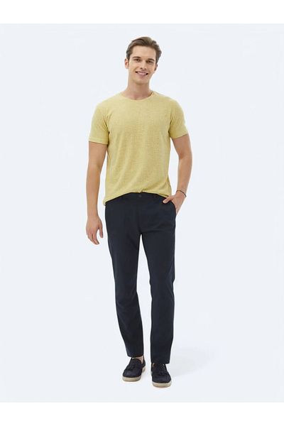 Kip T-Shirt Jacquard Lemon Mold με λαιμόκοψη - Μείγμα βαμβακιού