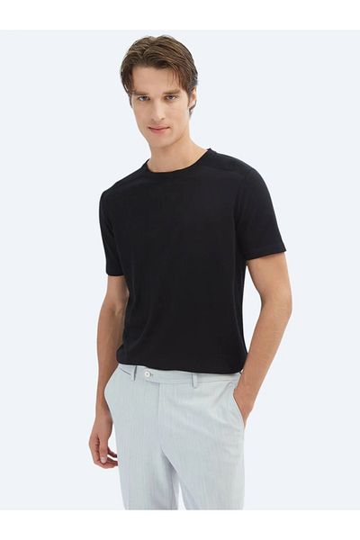 Kip Tricotaje negre cu modele cu gât