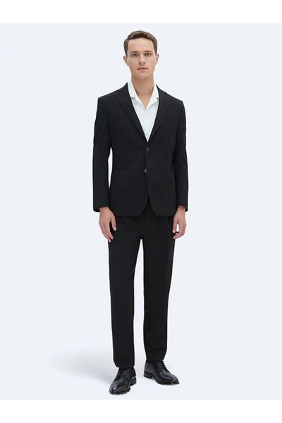 Kip Black Fitted Suit
