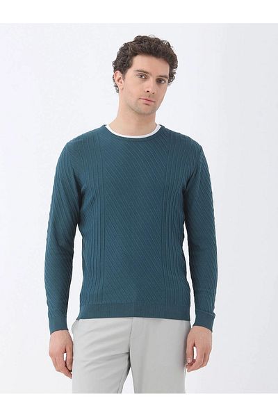 Kip Pulover din tricot jacquard cu decolteu rotund