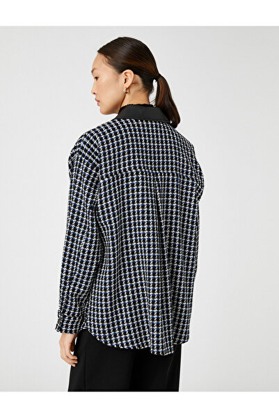 Koton Джобове за сако от туид с детайли от изкуствена кожа с копчета