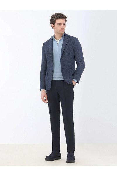 Kip Μάλλινο μπουφάν Indigo Micro Modern Fit