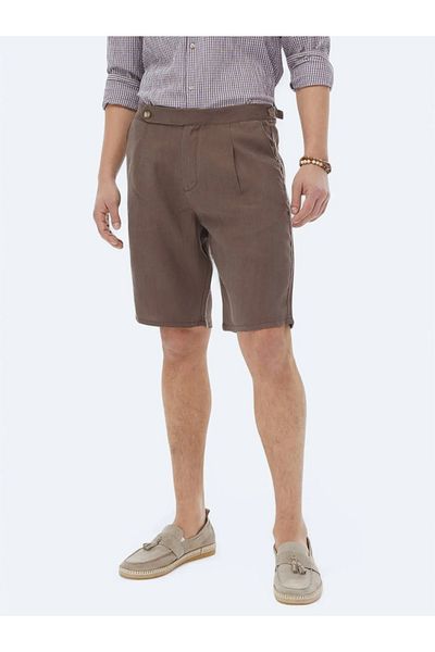 Kip Παντελόνι Casual Bermuda σε καφέ καρότο