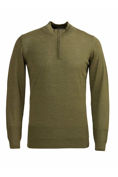 Kip Light Khaki Half Turtleneck Wool Blended Sweater Sweater