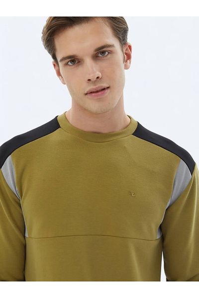 Kip Φούτερ Oil Green Crew Neck